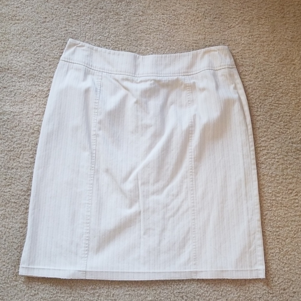 Khaki/Black Pin Stripe Skirt Stretch